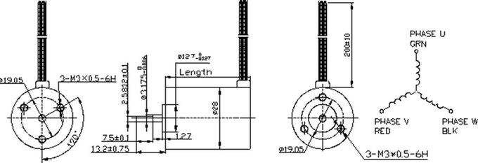 28mm高速適用のための円形の高圧ブラシレスDcモーター